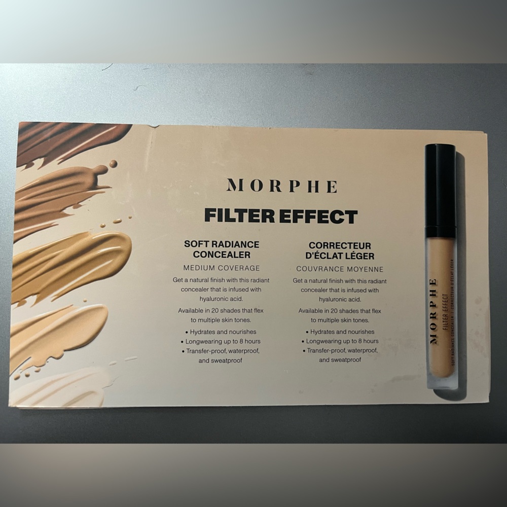 Morphe Filter Effect Soft Radiance Concealer Medium Coverage Sample …